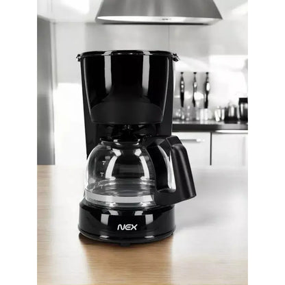 Cafetera Eléctrica Goteo 4 Tazas 650ml Automática Filtro Nex Negro