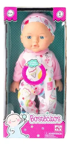 Muñeca Bostecitos Babydoll 4 Sonidos 30cm