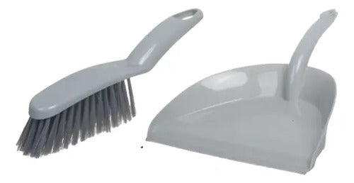 Set De Pala Recogedora De Basura Gris Claro