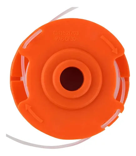 Repuesto Carrete Para Orilladora 550w Bauker 5 Metros Naranja