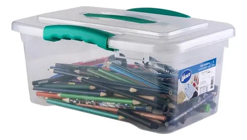 Pack 2 Caja Organizadora De 6 Litros Con Tapa Transparente