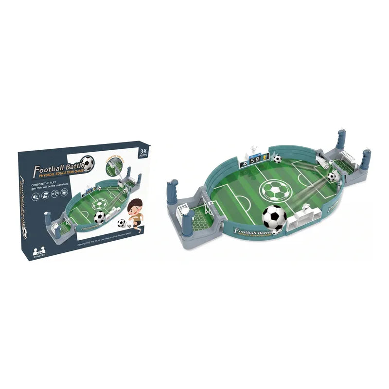 Juego De Mesa Futbol Portátil Interactivo Para Niños Juguete Verde Y Gris