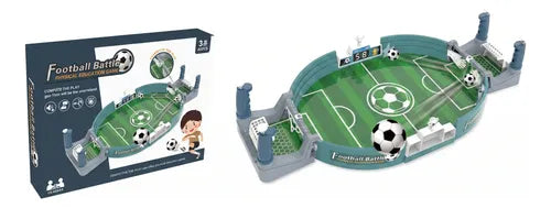 Juego De Mesa Futbol Portátil Interactivo Para Niños Juguete Verde Y Gris