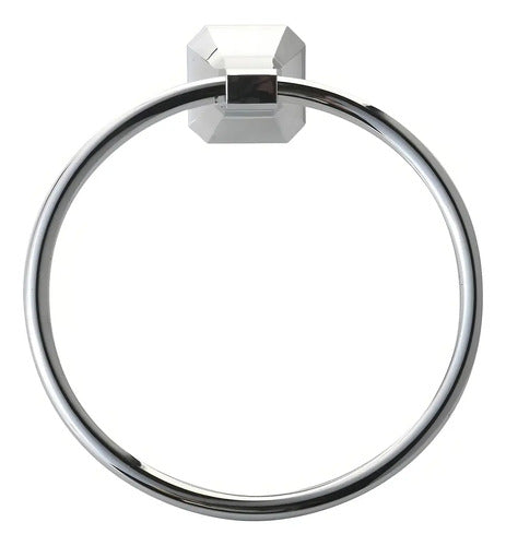 Kit De 3 Accesorios Para Baño Sensi D Acqua Roma Plateado