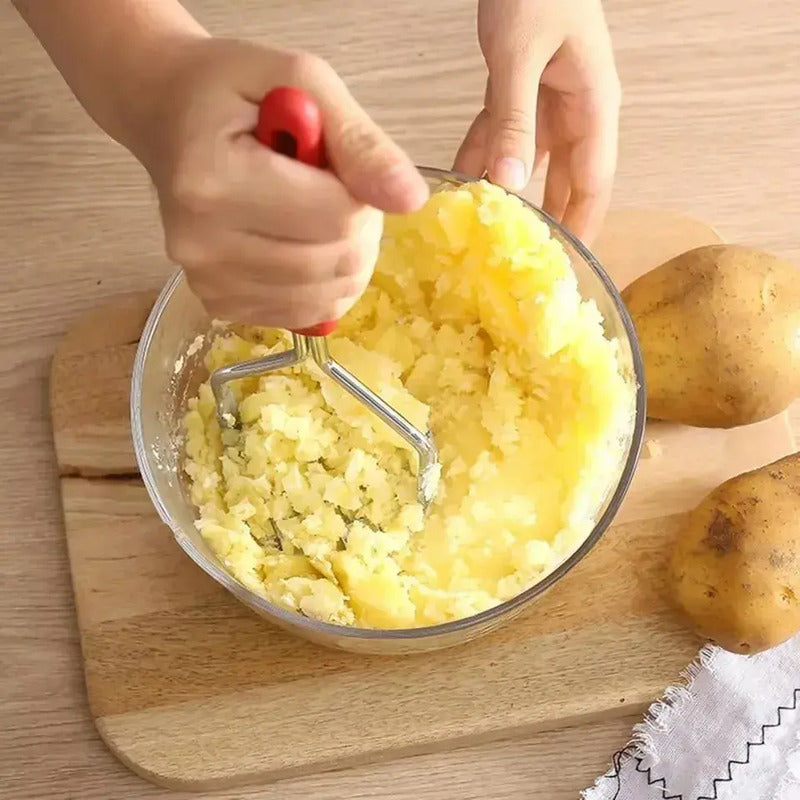 Moledor De Papas Utensilio Triturador Puré 25 Cm Plateado