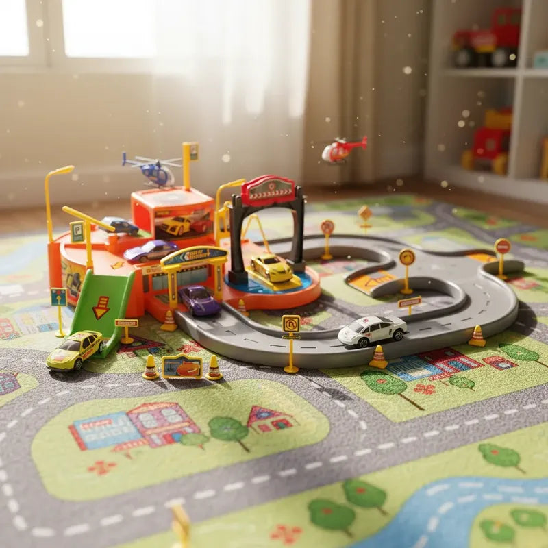 Pista De Autos Con Estacionamiento Juguete Para Niño Varios