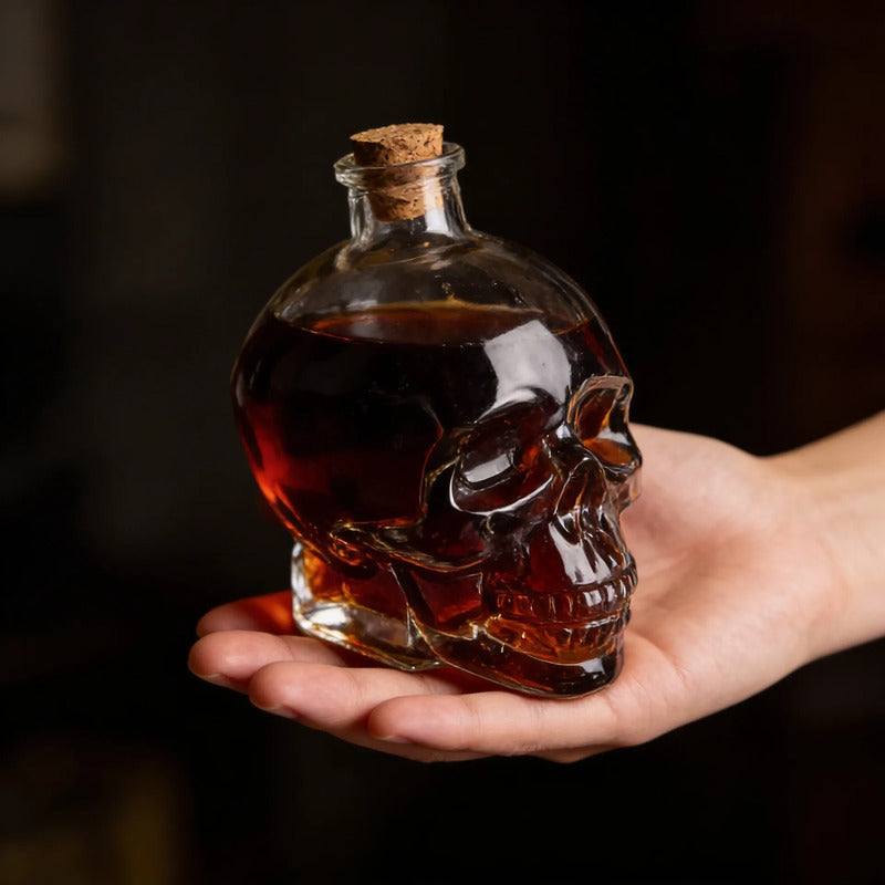 Pack 12 Botellas 180ml Diseño Calavera Generico Vidrio