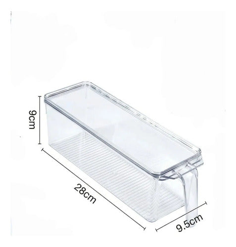 Caja Organizadora Para Refrigerador 9cmx28cmx14.5cm Transparente
