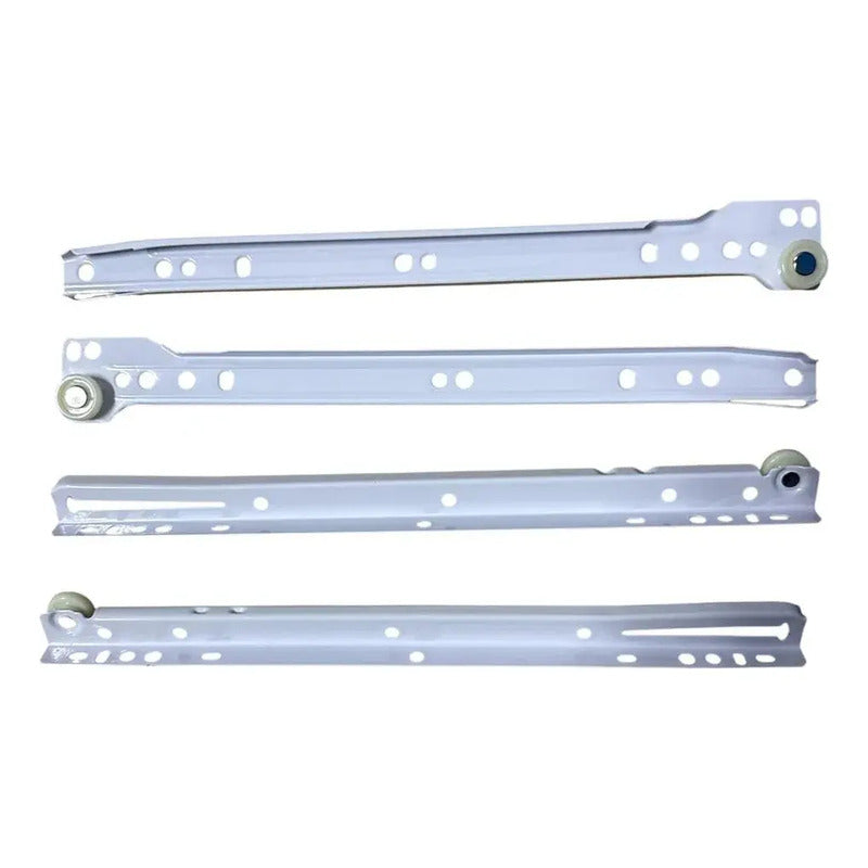 Pack 2 Corredera O Riel Blanco Para Cajón 55 Cm Blanco