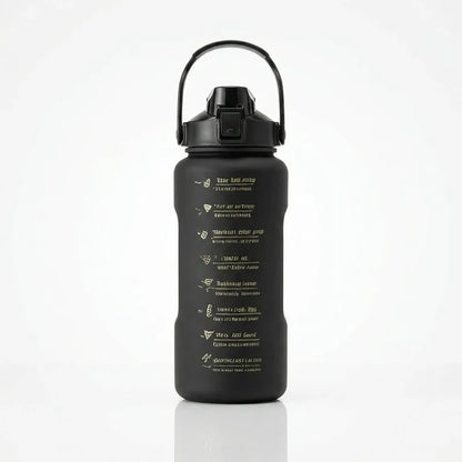 Botella Deportiva Motivacional 2l Para Hidratación Negro