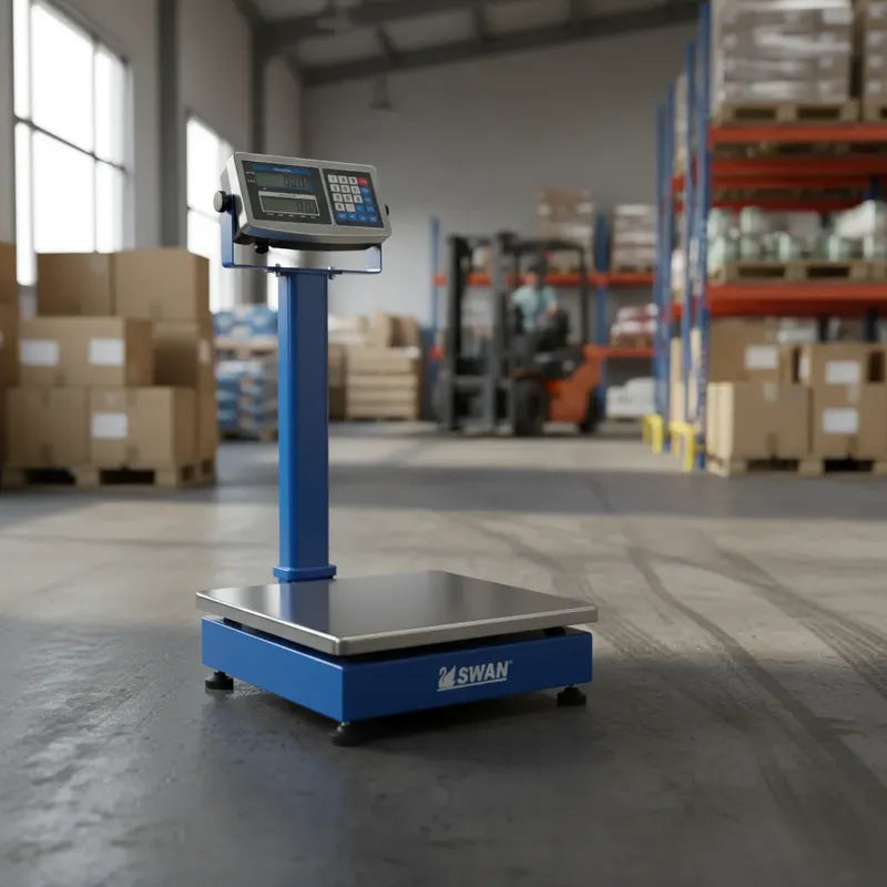 Báscula Eléctrica De Plataforma - Capacidad De 300 Kg Azul