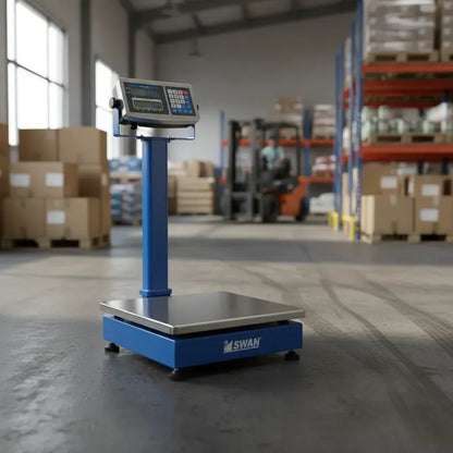 Báscula Eléctrica De Plataforma - Capacidad De 300 Kg Azul