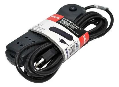Alargador 6 Toma(s) 3 M Gris Negro