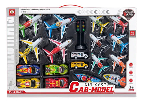 Set De Vehículos  Y Aviones Juguete Para Niños Autos Varios