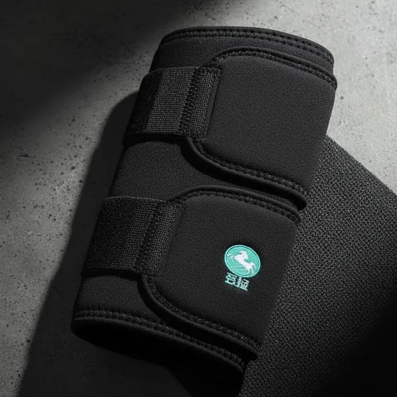 Rodillera Venda Deportiva Soporte Compresión Velcro Rodilla Negro S/xl
