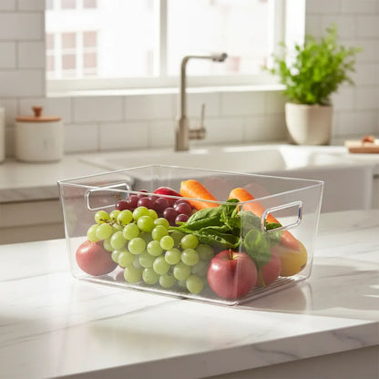 Caja Organizadora Refrigerador 29cm Transparente Apilable Mu Transparente
