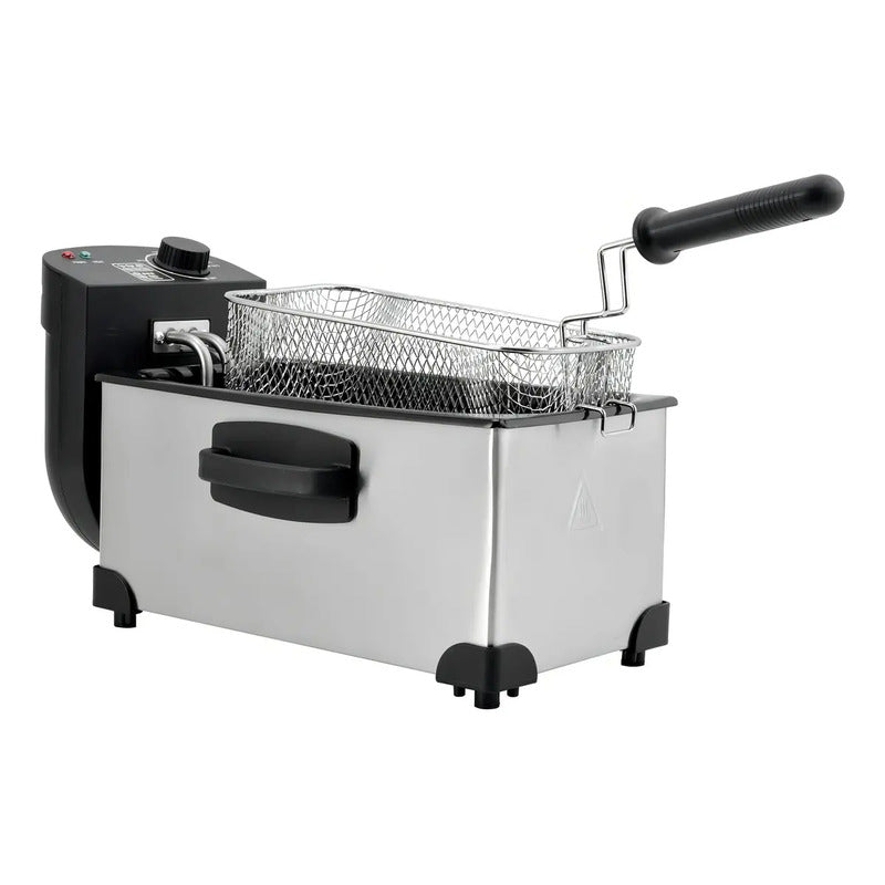 Freidora Eléctrica Aceite 3l Recco Rfr-friggere Termostato 2000w Acero Inoxidable Gris