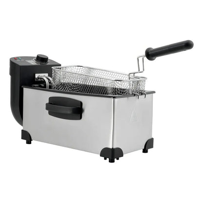 Freidora Eléctrica Aceite 3l Recco Rfr-friggere Termostato 2000w Acero Inoxidable Gris