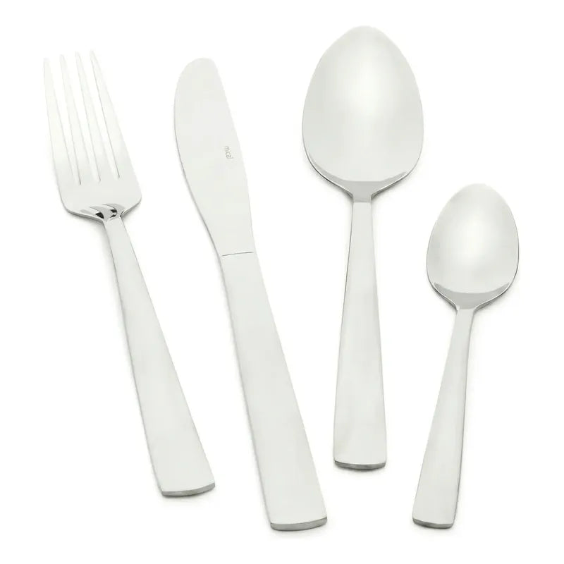 Set De Cubiertos Clásica Acero Inoxidable 24 Piezas Mica Plateado