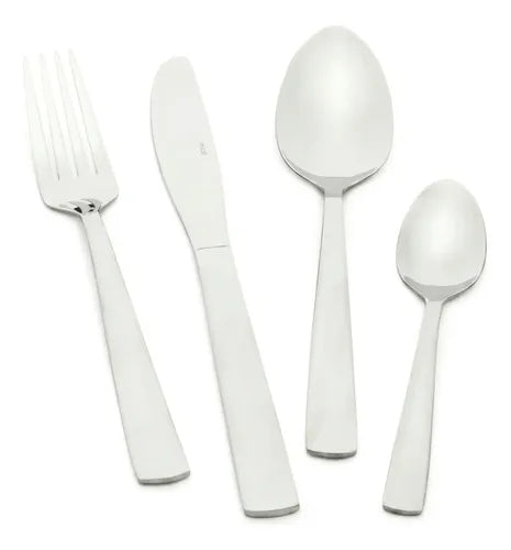 Set De Cubiertos Clásica Acero Inoxidable 24 Piezas Mica Plateado