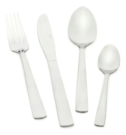Set De Cubiertos Clásica Acero Inoxidable 24 Piezas Mica Plateado