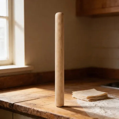 Rodillo De Madera Para Masas De Pizza O Pan 40cm Madera
