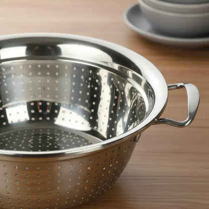 Colador Acero Inoxidable 34cm Verduras Fideos Cocina Acero Inoxidable