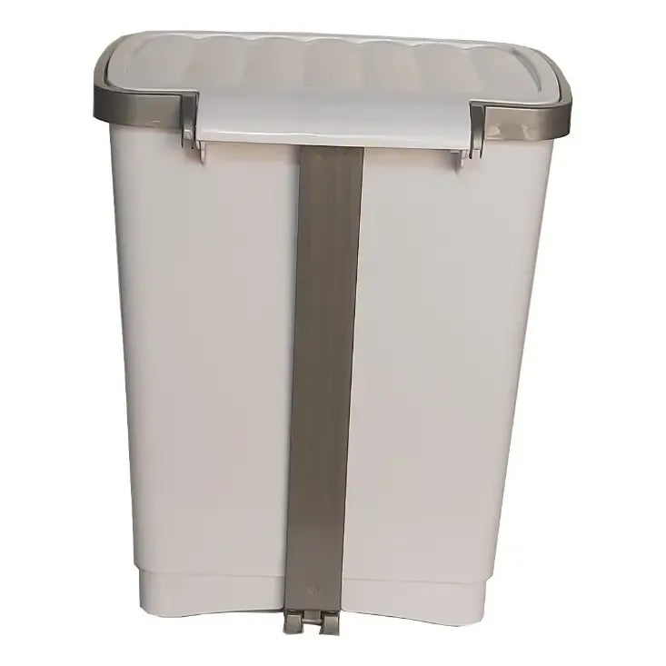 Basurero De Pedal Modelo Kleine - Reyplast 25 Litros Blanco