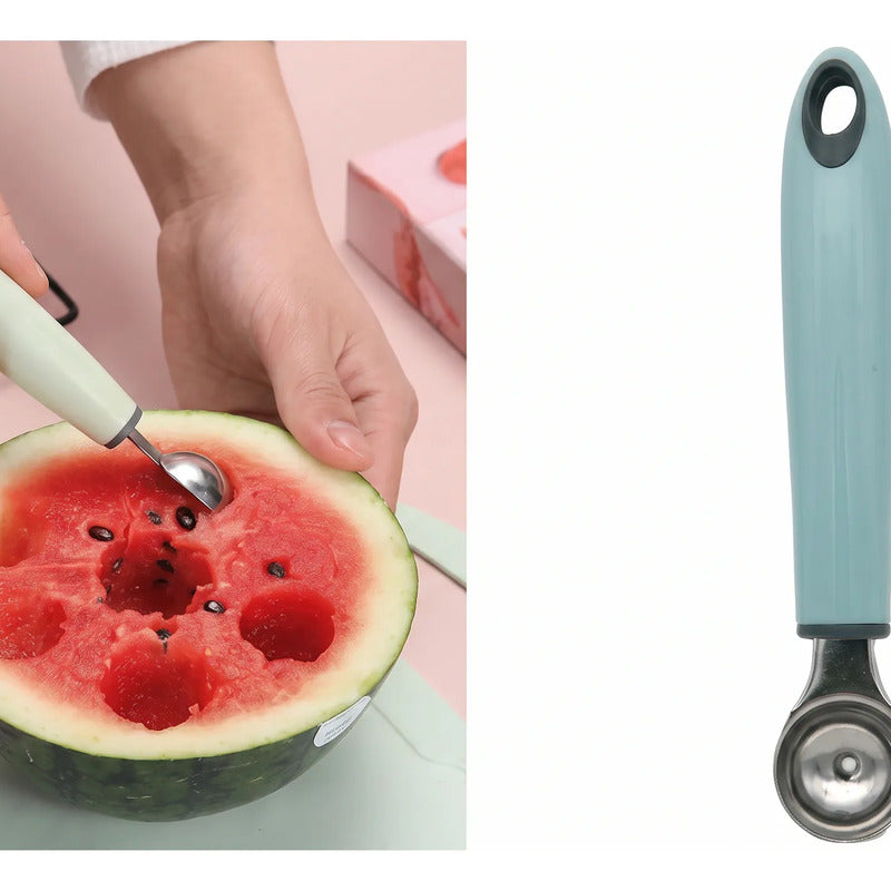 Cucharon De Frutas, Postres Acero Inoxidable Verde Menta