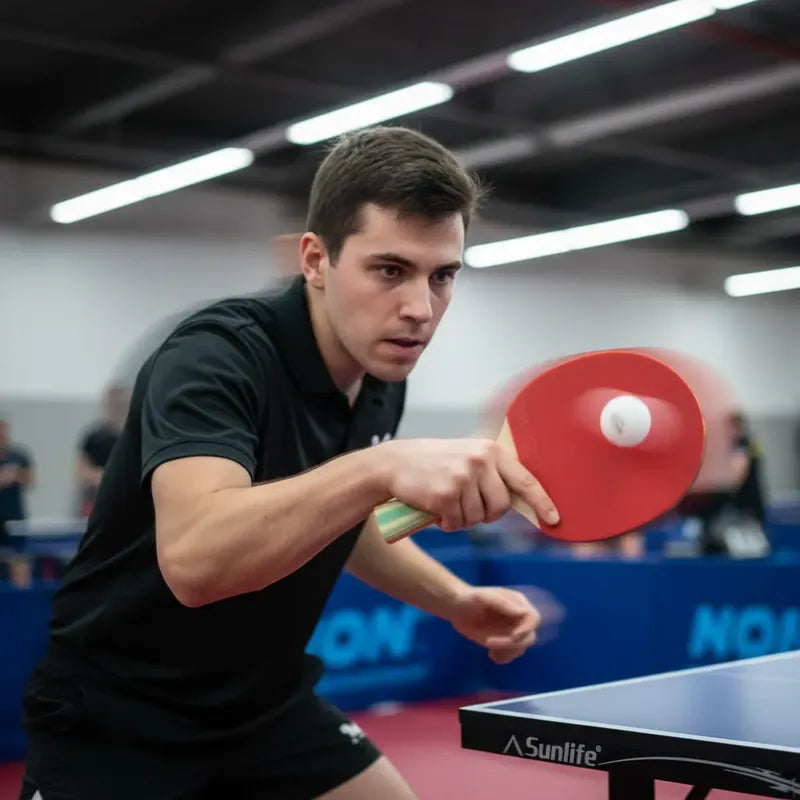 Kit Ping Pong 2 Paletas Madera Rojo Negro 3 Pelotas Varios Madera