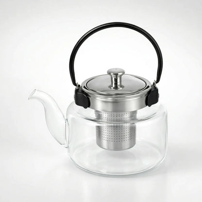 Tetera Infusor De Vidrio Té Infusor Acero Inoxidable 0,6 L Transparente