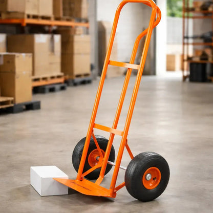 Carro De Mano Bauker 29t6425 Acero 250 Kg Ruedas Goma Naranja Naranja Claro