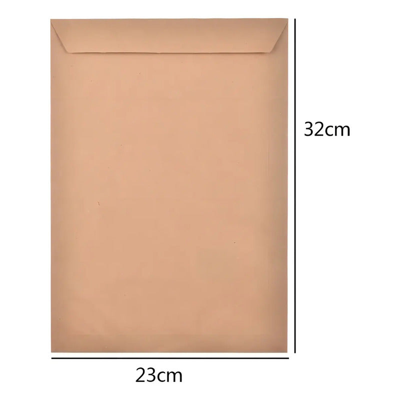 50 Sobres De Papel Kraft A4 Autocierre Rápido 32x23cm Marrón Marrón Claro Liso