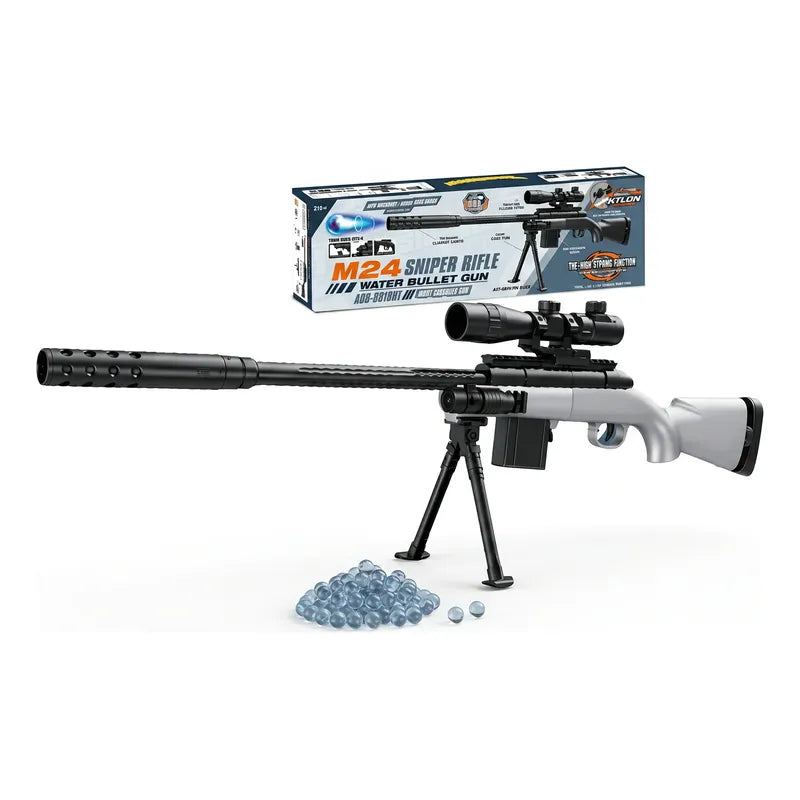Rifle De Francontirador M24 De Bolas De Agua Negro Con Blanco