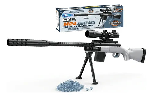 Rifle De Francontirador M24 De Bolas De Agua Negro Con Blanco