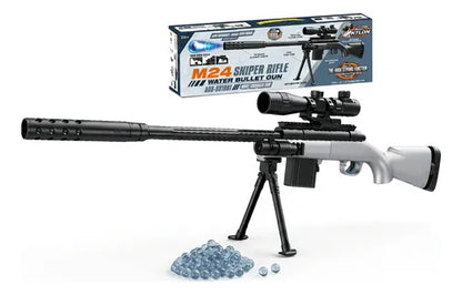 Rifle De Francontirador M24 De Bolas De Agua Negro Con Blanco
