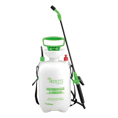 Pulverizador A Presion 5 Litros Fumigador Regadera Jardin Blanco
