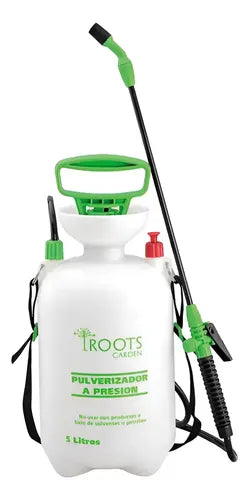 Pulverizador A Presion 5 Litros Fumigador Regadera Jardin Blanco