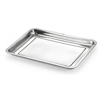 Bandeja De Acero Inoxidable  50 X 35 2cm Plateado