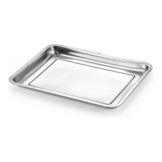 Bandeja De Acero Inoxidable  50 X 35 2cm Plateado
