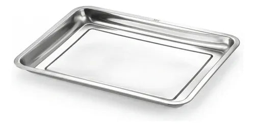 Bandeja De Acero Inoxidable  50 X 35 2cm Plateado