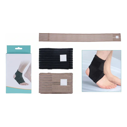 Tobillera de Soporte Elástico para Fascitis Plantar Negro S/m