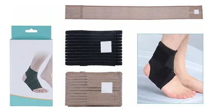 Tobillera De Soporte Elástico Para Fascitis Plantar Negro S/m