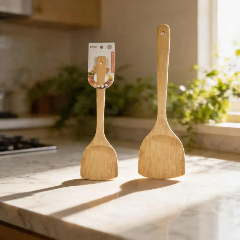 Paleta De Bambu 35cm Para Cocinar Utensilio Bambú