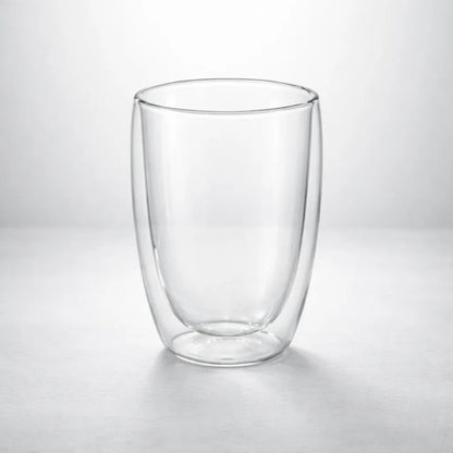 Pack 4 Vasos Doble Fondo 450ml 14cm X 8.5cm Vidrio