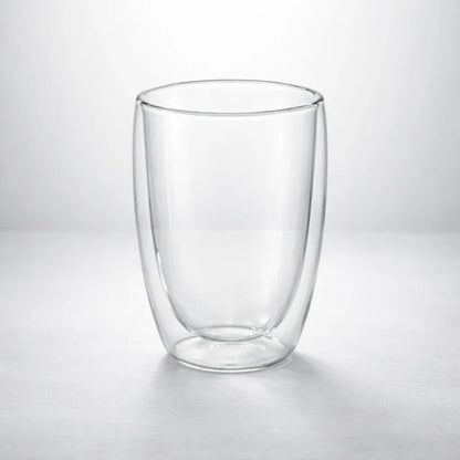 Pack 4 Vasos Doble Fondo 450ml 14cm X 8.5cm Vidrio