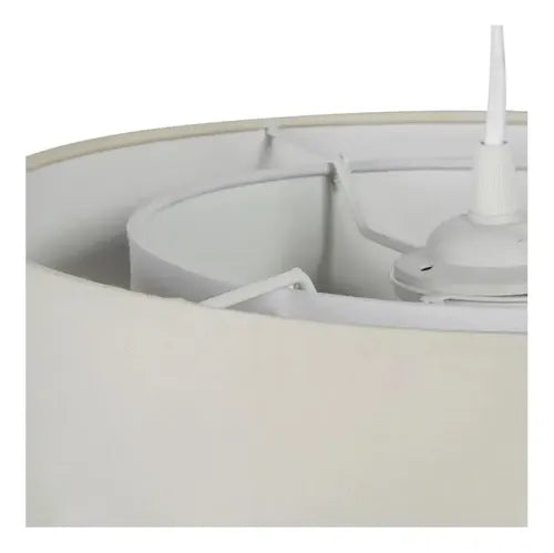 Lámpara De Colgar Tela 1 Luz E27 Beige
