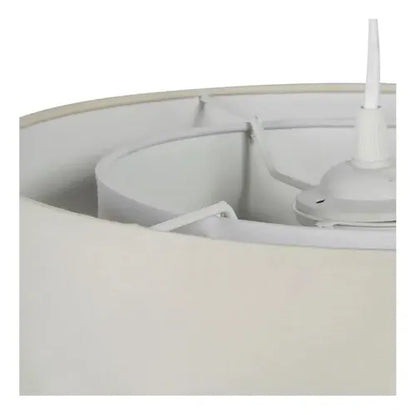 Lámpara De Colgar Tela 1 Luz E27 Beige