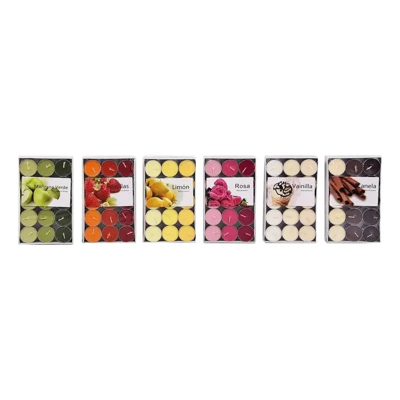 Set De 30 Velas Tealight Aromáticas,ambientes Con Encanto