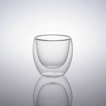 Pack 4 Tazas De Vidrio Doble Pared 250 Ml Transparente